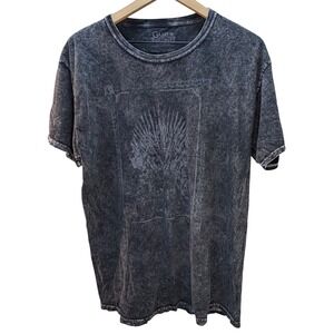 Game of Thrones Iron Throne Graphic T Shirt Mens Size Large Washed‎ Black